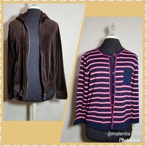 Tommy Hilfiger Jones NY Women's Sweaters Cardigan Hoodie Tops Size Medium